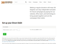 Tablet Screenshot of directdebit.38degrees.org.uk